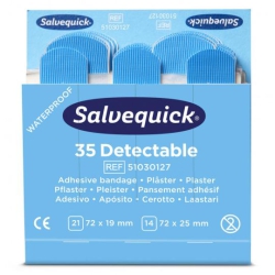 Salvequick detecteerbare pleisters navulling (doos a 6)